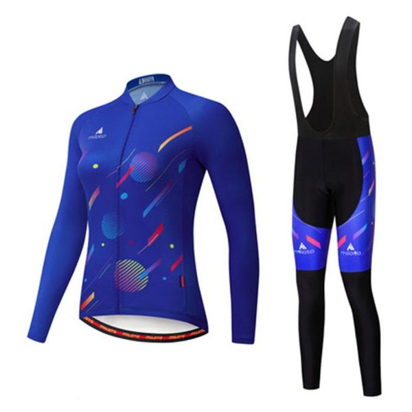 

racing sets cycling womanbreathable gel pad long seeve polyester shirt with uv protection 2021 women fashion clothing, Black;blue