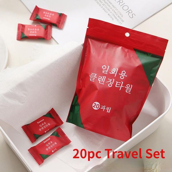 

compressed disposable towel pure cotton thickened face portable candy cleansing 20pc travel set hand