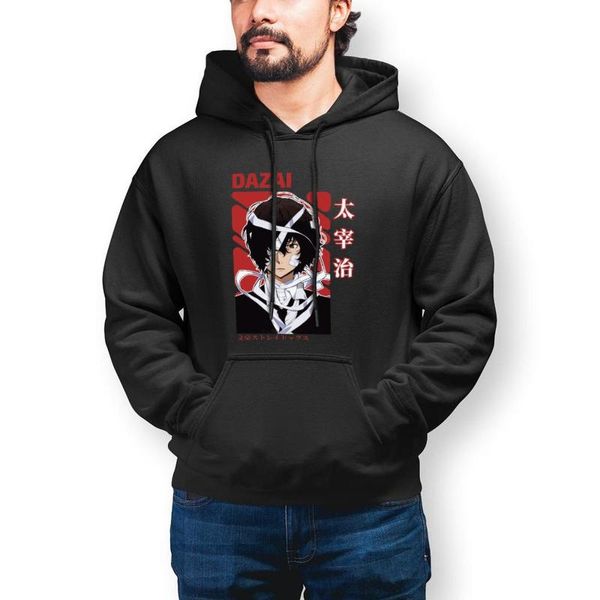 

men's hoodies & sweatshirts bungou stray dogs cotton loose pullover hoodie winter long sleeve stylish xxl men, Black
