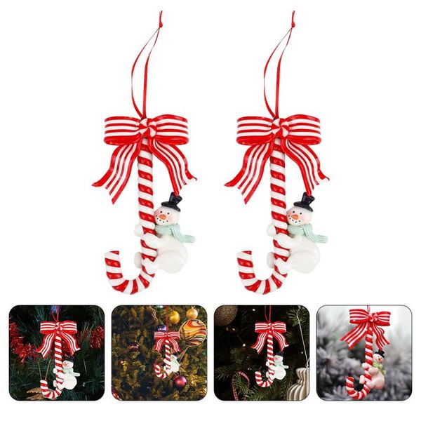 

other festive & party supplies 2pcs christmas hanging candy cane crutch pendant holiday decoration