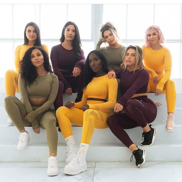 

yoga outfit 2pcs fitness suit female clothing sportswear seamless set sports suits gym clothes women tracksuit workout crop top