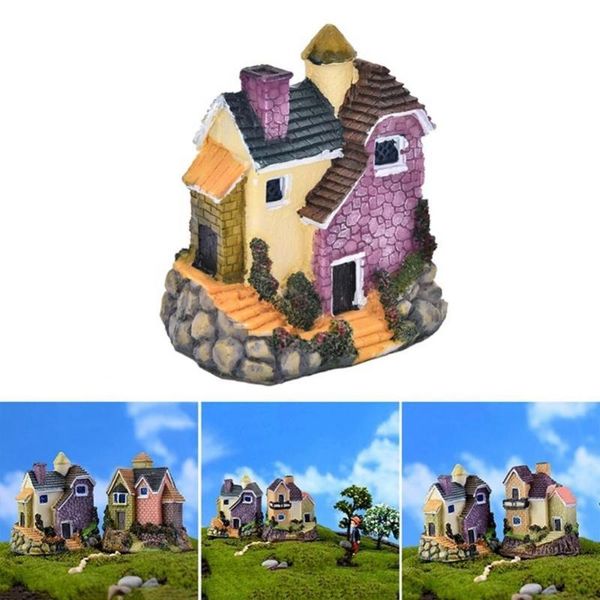 

mini micro landscape house resin crafts fairy garden decoration home miniature villa dollhouse decor accessories decorative objects & figuri