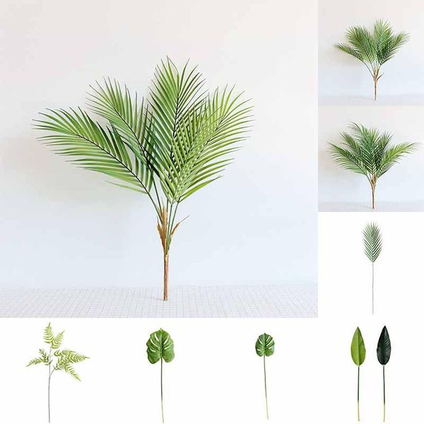 

decorative flowers & wreaths artificial nordic palm leaf simulation plant loose tail phoenix bamboo home wedding pography garden decoration