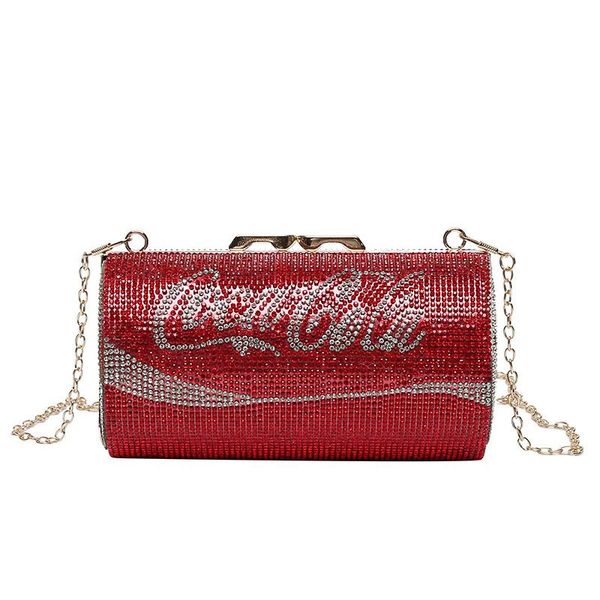 

brand designer evening bag ladies mini clutch luxury chain shoulder messenger handbag party diamond red wallet bags