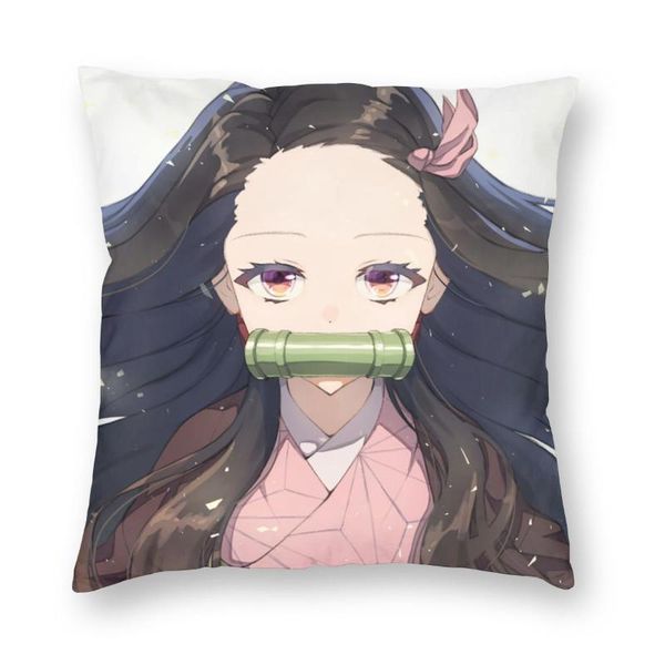 

cushion/decorative pillow kimetsu no yaiba nezuko kamado pillowcase printed cushion cover gift anime demon slayer throw case bedroom