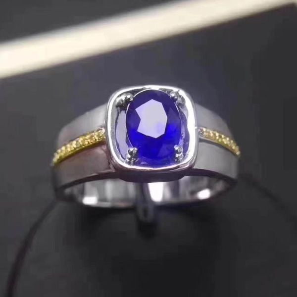 

cluster rings gift natural real fashion and kyantie ring 925 sterling silver fine jewelry, Golden;silver