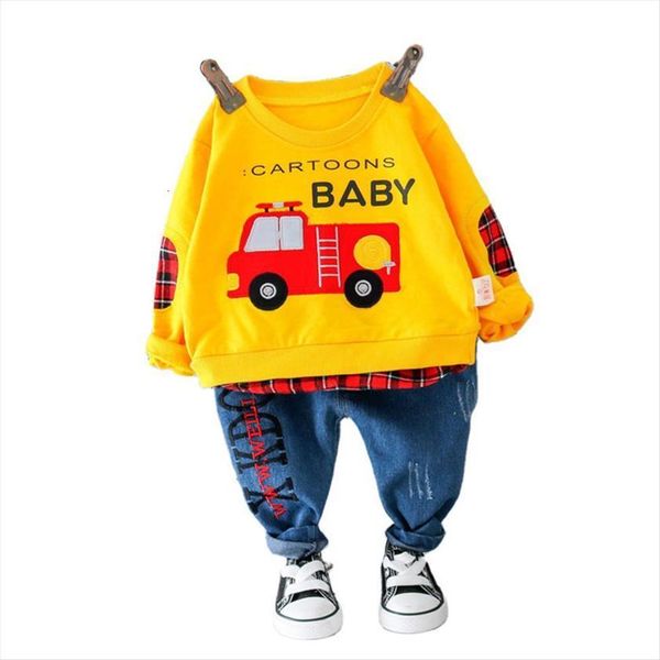 

fashion spring autumn baby cotton clothing children boys girls cartoon t shirt pants 2pcs sets kids toddler casiual tracksuits, White