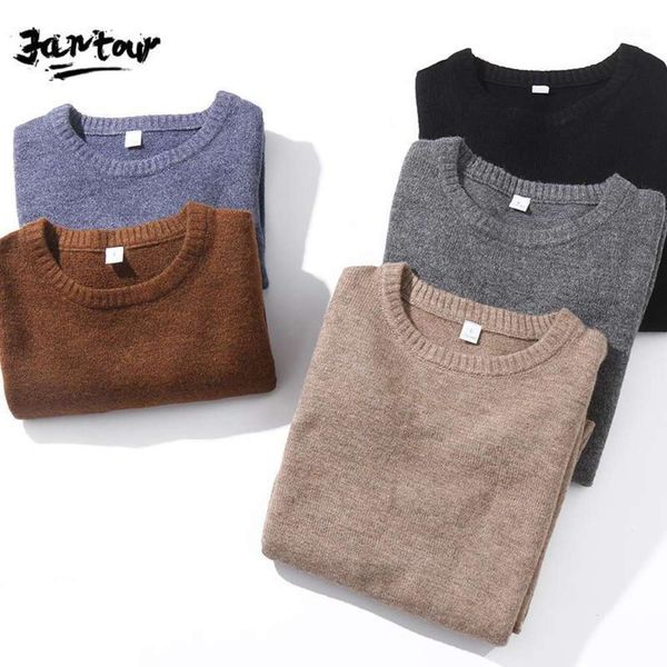 

men's autumn winter men casual knitted pullover man fashion classic o-neck thick warm sweaters mens -2xl1 fvql, White;black