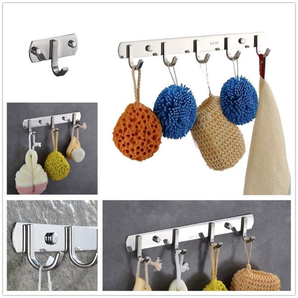 

robe hooks 1/2/3/4/5 solid sus304 stainless steel modern towel hook coat wall mounted