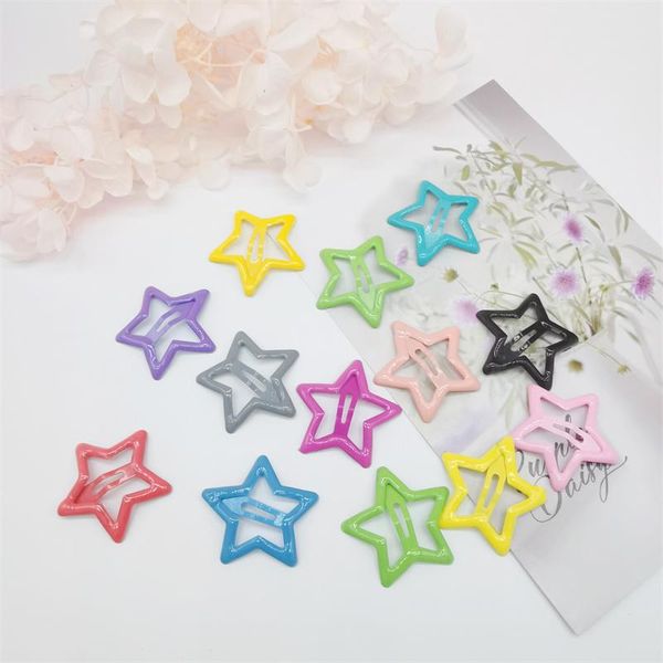 

hair accessories 4/10 pcs/set star shape kids clips baby children cute colors girls sweet barrettes hairpins kawaii headwear, Slivery;white