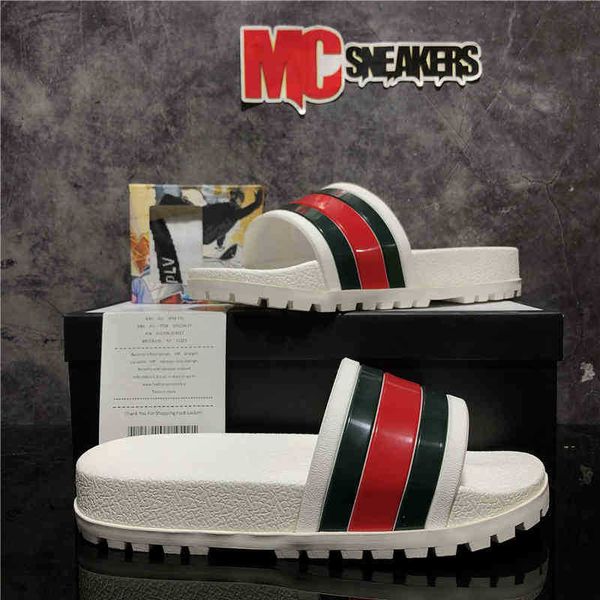 

pairs fashion indoor designer slippers sandals gear bottoms mens striped sandal causal slide non-slip summer huaraches ladys, Black