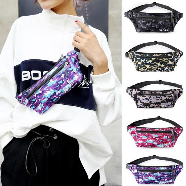 

waist bags outdoor functional fanny pack camouflage chest phone zipped security pouch packs /e