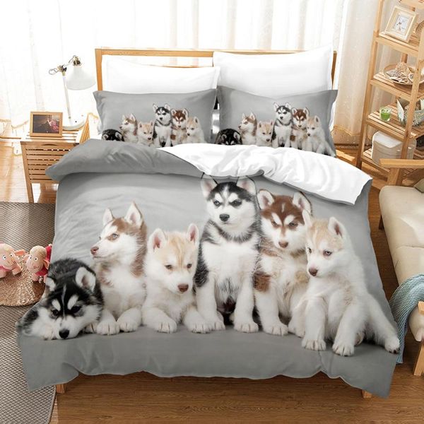

bedding sets cute dog set 135x200 150x200 kids duvet cover pet printed comforter bed bedclothes
