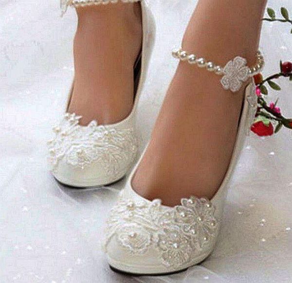 

dress shoes 9cm high heel white lace bridal pumps woman handmade ankle beading straps flower girls bridesmaid party, Black
