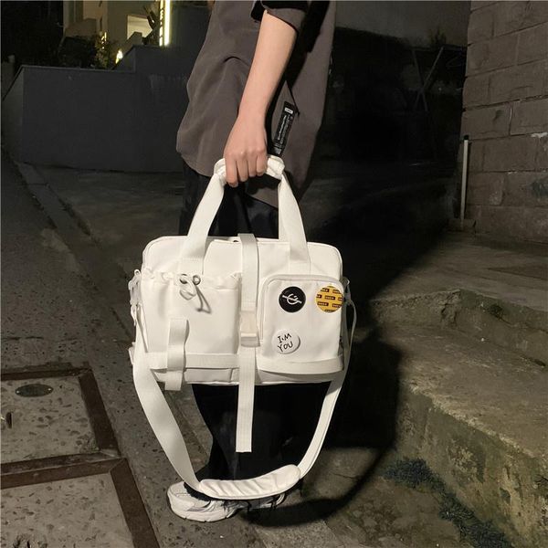 

school bags fashion classic men messenger bag women's crossboby lady student nylon waterproof schoolbag large capacity backpacks 2021