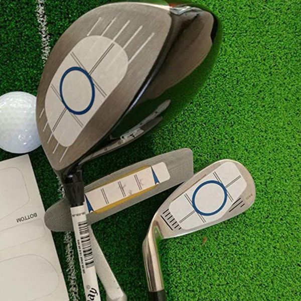 

golf training aids 10pcs/set accessories paper driver iron tape impact recorder club target label waterproof sticker trainers swing