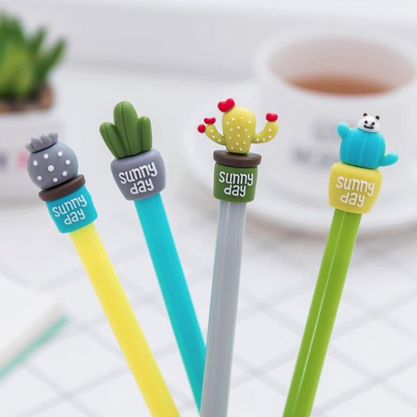 

gel pens kawaii creative cute cactus pen marker neutral student stationery school office supplies learning wholesale