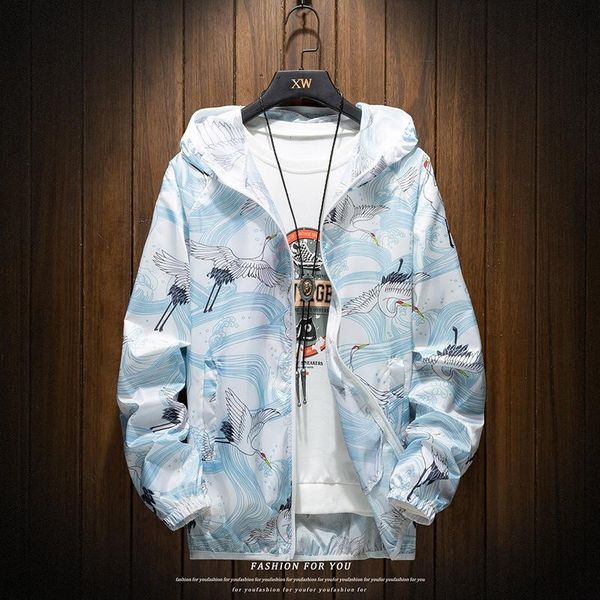 

men's jackets windbreaker jacket women man print sportwear loose plus size thin coat sun protection clothing beachwear short blouse 5x, Black;brown