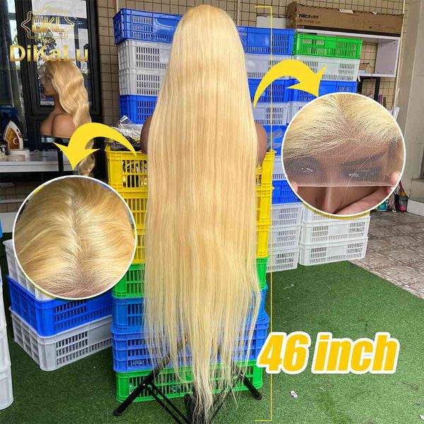 

613 blonde , 40inch 613 wig 613 wig,wholale brazilian human hair lace wigs, Golden;white