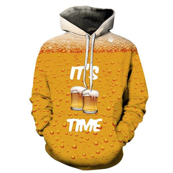 

men's hoodies & sweatshirts men casual long sleeve hoodie european version 3d watermark fashion all-match comfortable pull the wind aut, Black