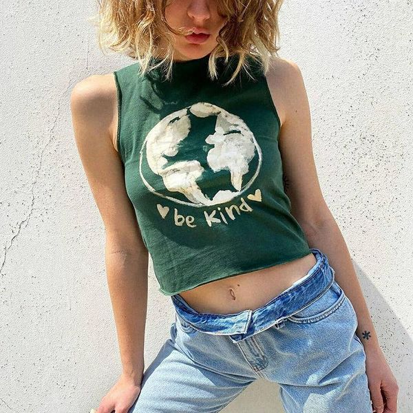

women's tanks & camis leosoxs graphic print women 90s streetwear y2k crop gothic tank punk grunge indie sleeveless summer clothes, White
