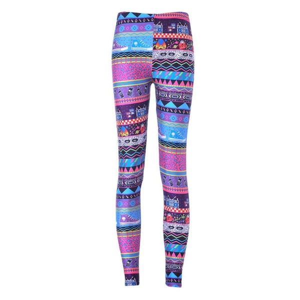 

women's leggings fashion women tape recorder & mobile print slim fit thin elastic polyester party pants casual trousers drop, Black