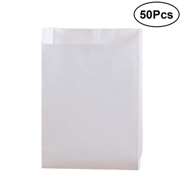

50pcs disposable paper bags chips chicken chop shredded cake holder bag gift wrap