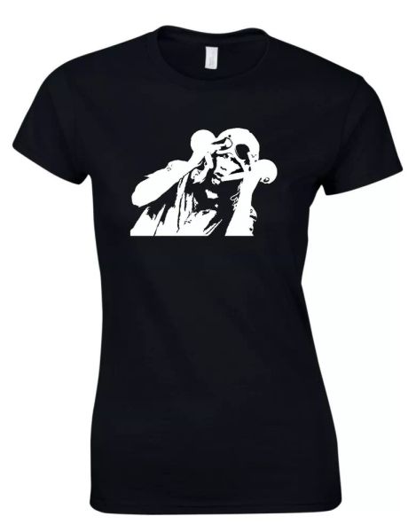 

bez the happy mondays rock music inspired womens t-shirt, White;black