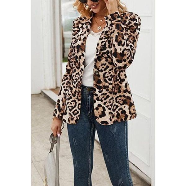 

women's suits & blazers suit jacket for women long sleeve oversized coat loose office ladies fashion non-positioning printing clothing, White;black