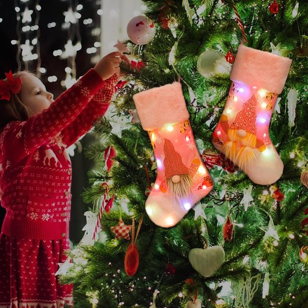 

christmas decorations sock stocking santa claus snowman deer tree pendant gift goodie bag for kid