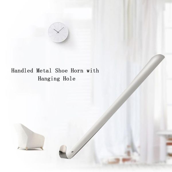 

handled metal shoe horn with hanging hole clothing & wardrobe storage