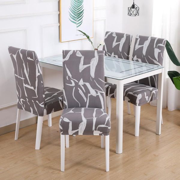 

chair covers geometric printed cover anti-dirty removable banquet seat slipcovers printing stretch