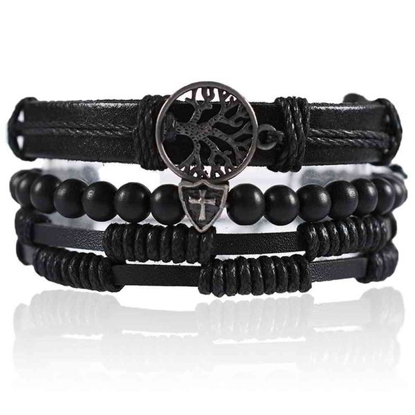 

fashionable luxury bracelet selling multi-layer suit hand woven leather and plain tree chide simple men's, Golden;silver