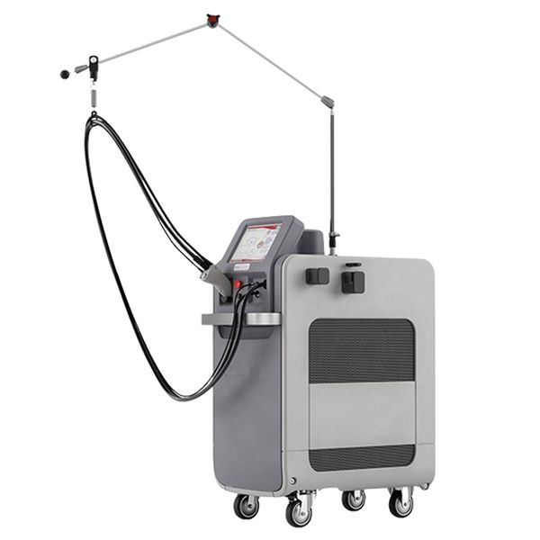 

new 755+1064nm two wavelength fiber laser permanent hair removal machine with 5mm-18mm changable spot size, Black