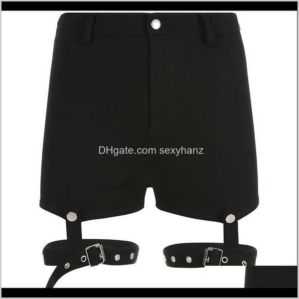 

clothing apparel drop delivery 2021 fashion waist vintage slim slit short black womens shorts summer qs9z6, White;black