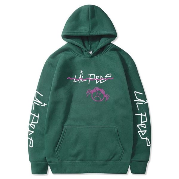 

2019 fashion brand lil peep street hooded round neck hooded winter couple, Black
