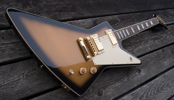 

custom electric guitar, golden axe