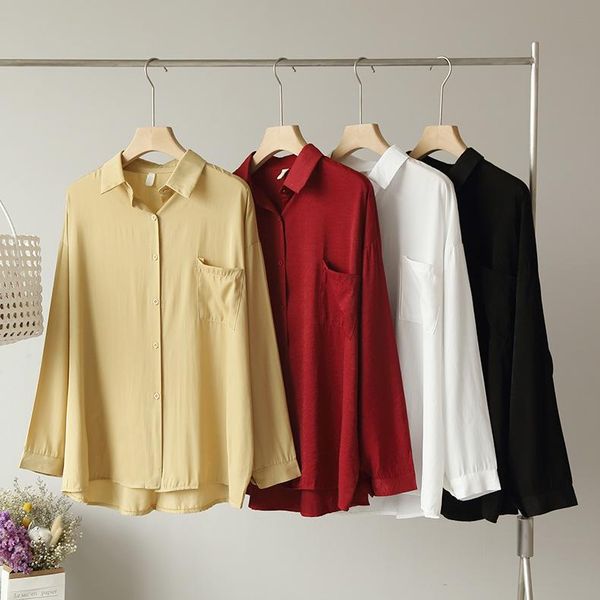

women's blouses & shirts cotton shirt women blouse autumn long sleeve solid white slim female casual ladies