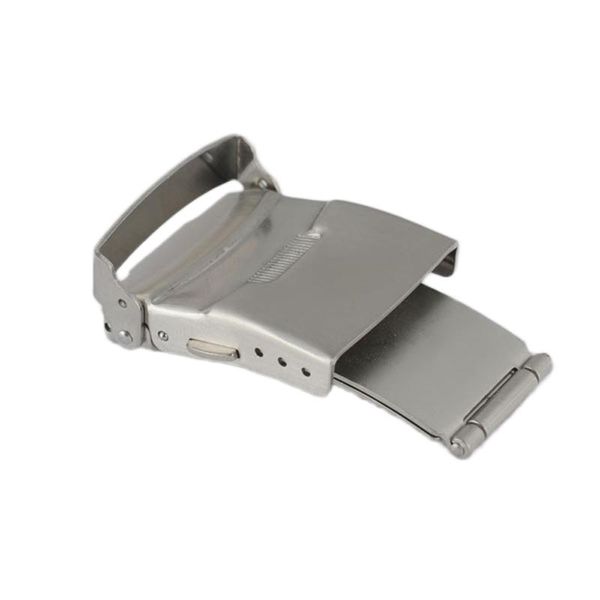 

watch bands stainless steel fold clasp safet buckle automatic double click butterfly push button deployment strap, Black;brown