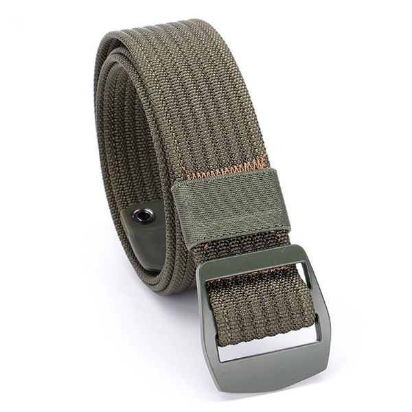 

belts tj-tianjun style canvas belt men's youth line leisure simple smooth button tactical military training nylon c007, Black;brown