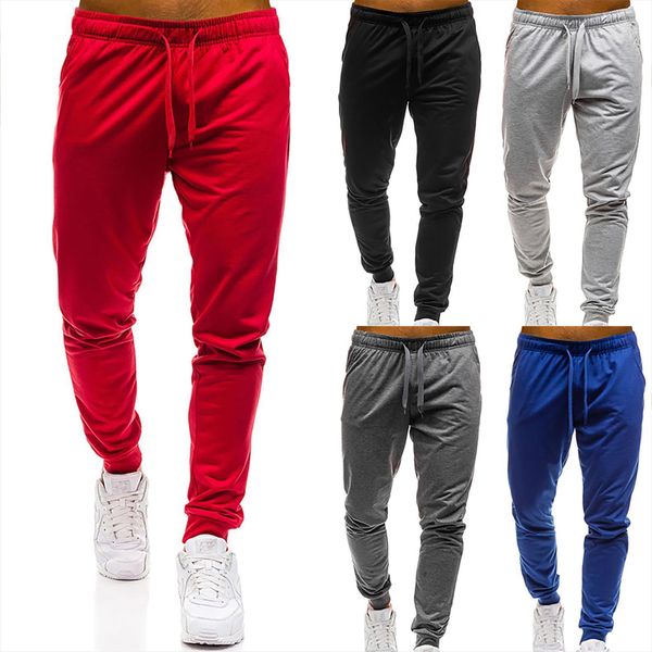 

casual drawstring fitness trousers male women pants autumn winter full length daily life bottoms, Black