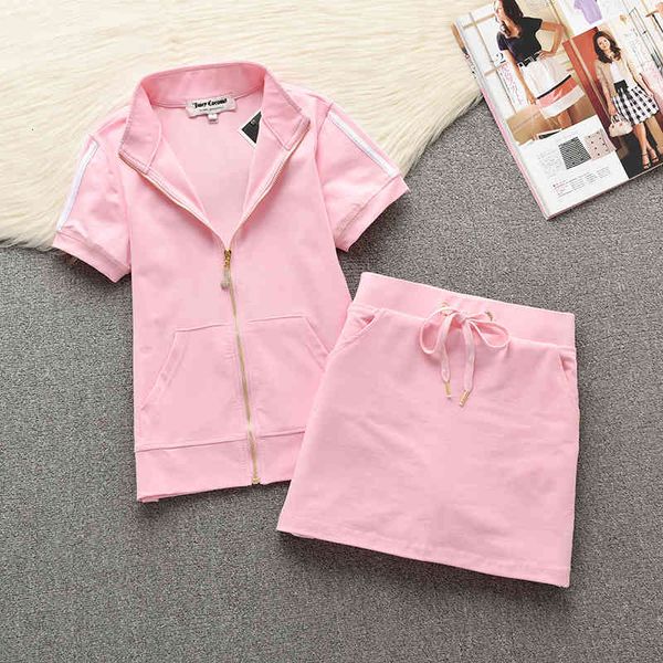

two piece dress summer short skirt suit women straight tracksuit cotton hoodies middle waist mini skirts lining with shorts s, White