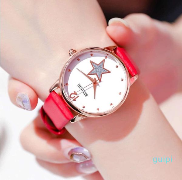 

watch student watches ins female wind simple temperament high early middle aged tiktok red waterproof music ladieslove, Slivery;brown