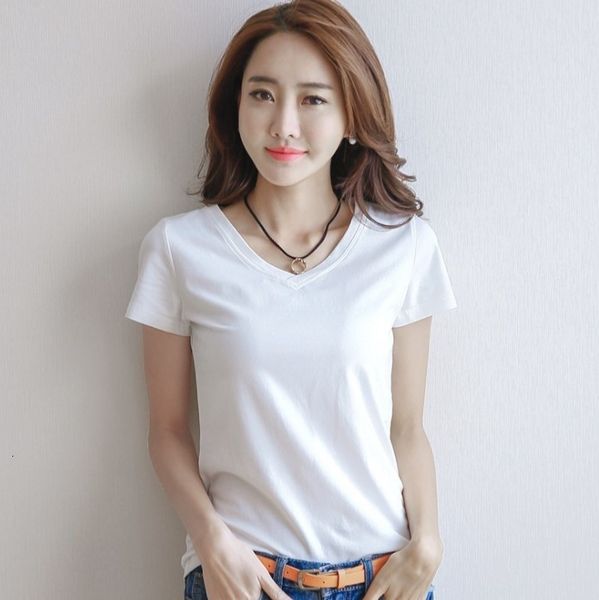 

women's t-shirt t shirts solid color white and black tees basic summer zfd8