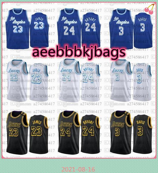 

men basketball jerseys 23 lebron6 james anthony 3 davis 20 21 jersey, Black;red