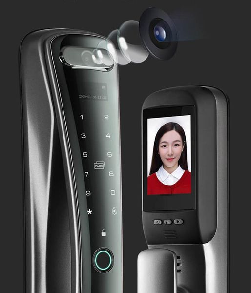 

s889max intelligent smart high security app fingerprint password card key wifi door lock