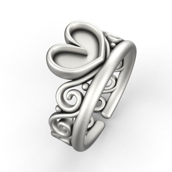 

cluster rings heart ring 925 sterling silver for women men couple korean dainty knuckle kpop finger pinky charms jewelry factory wholesa, Golden;silver