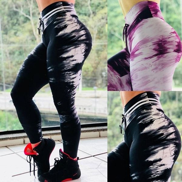 

yoga outfit 2021 women high waist leggings ladies digital printing fitness casual sports breathable pants women's clothing