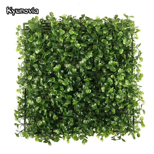 

decorative flowers & wreaths 4pcs 10"x10" artificial grass wall boxwood hedge mat privacy panel fence screen greenery outdoor or i