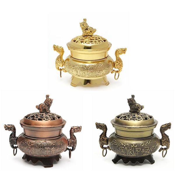 

fragrance lamps 1pc vintage design tibetan style mini alloy bronze incense burner censer metal craft home decor buddhist living room supplie